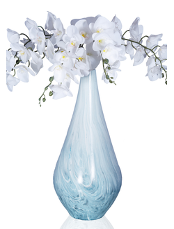 Ваза керамическая голубая D25 * 56 см