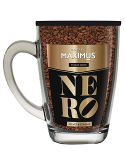 Кофе сублимированный в стеклянной кружке NERO ТМ Maximus 70 г