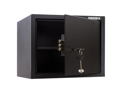 Сейф мебельный BRABIX "SF-280KL", 280х350х300 мм, ключевой замок, черный, 291148