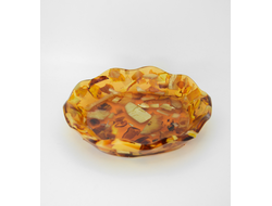 Тарелка глубокая (средняя) со срезом янтаря
