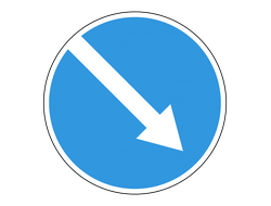 Знак дорожный 4.2.1 Объезд препятствия справа