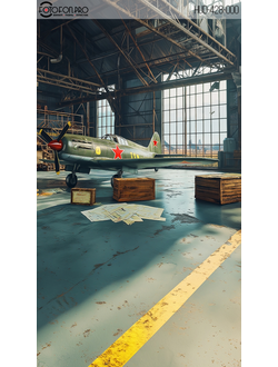 Фотофон виниловый «На отдыхе в ангаре»