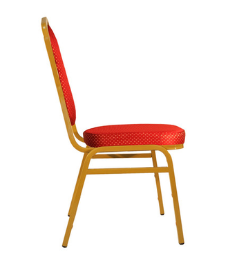 Банкетный стул Квадро 20мм – золотой, красная корона