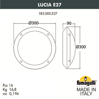 Светильник настенный Fumagalli LUCIA 1R3.000.000