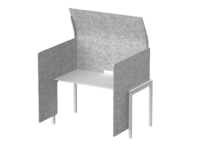 Кабина с высоким экраном-парусом и низкими боковыми стенками-ширмами