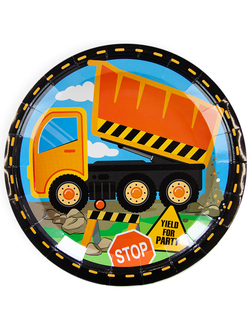 Тарелки (9''/23 см) Детская спецтехника, Разноцветный, 6 шт.