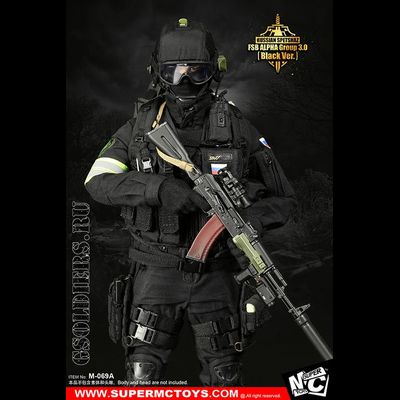 Разгрузочный жилет с черными подсумками для АК SRVV 1/6 (M-069 A) - SUPERMCTOYS