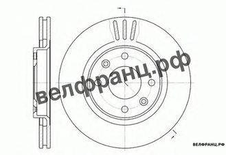 Диск тормозной вентилируемый d=266 C3/C4/307/206/Partner