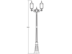 Садово-парковый светильник серии   Dublin 2  (229см)