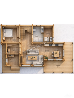 «Уютный Минимализм»  15 х 10 м — 148 м2