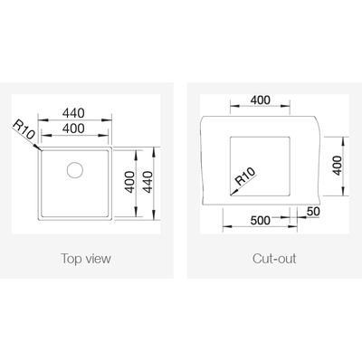 Мойка Blanco CLARON 400-U с отв. арм. InFino, Durinox
