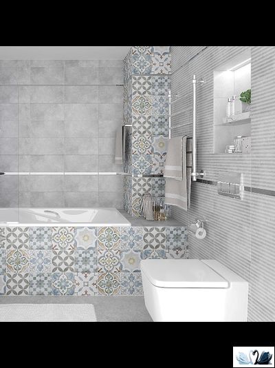 xПлитка настенная Laparet Atlas светло-серая 08-00-06-2455 20х40 см