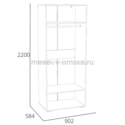 Шкаф для одежды Банни-041.42