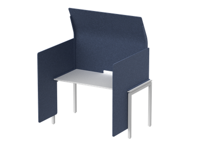 Кабина с высоким экраном-парусом и низкими боковыми стенками-ширмами