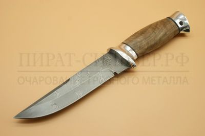 Нож &quot;Н8&quot;  черный дамаск  ЗЗОСС  Златоуст