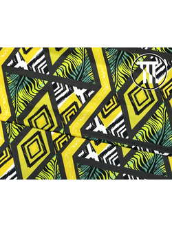 Сетка-стрейч "Спорт" принт Тропическая геометрия