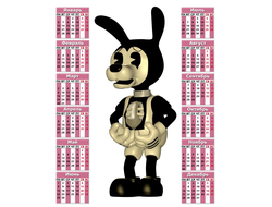 Календарь настенный Бенди и чернильная машина №25