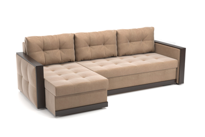 БРУНО угловой диван ULTRA COCOA светло-коричневый (Софт)