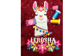 Красивая вышивка альпака на махровом халате