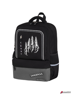 Рюкзак BRAUBERG STAR, 1 отделение, 5 карманов, «Claws», черный, 40×29×13 см. 272061