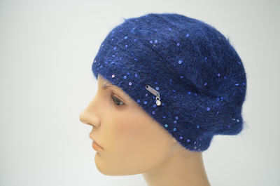 синий берет Италия мохер