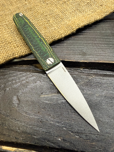 Фрикционный складной нож Скин-ду Малый сталь ELMAX, рукоять карбон