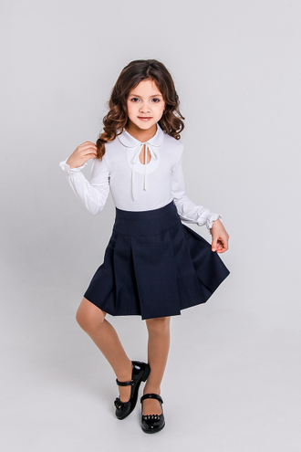 Д 5139 Блузка длинный рукав вырез "капелька" р.122-158