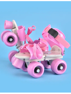 Детские квады раздвижные на обувь Banwei Pink 18-23 см (28-35 размер)
