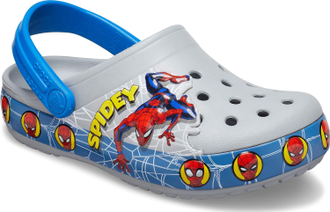 Crocs Kids Fun Lab Spider-Man Light Clogs Детские серые