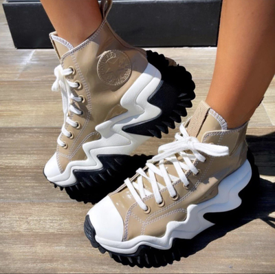 Кеды Конверс Ран Стар бежевые высокие 171423C фото оригинал купить в Спб