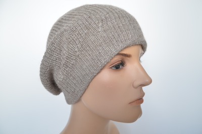 Вязаный берет из альпака и шелка для женщин