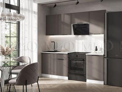 Кухня &quot;Николь&quot; 2.1 м МДФ (вулканический)