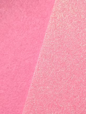 Фетр глиттерный  20*30 см, толщина 2 мм  цвет светло розовый перламутровый