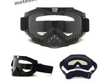 Кроссовые очки (маска) JP с защитой носа для эндуро, мотокросса, ATV - черные, прозрачные