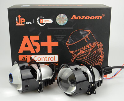 Светодиодные билед модули Aozoom A5+ Bi-Led 2020, 3.0 дюйма, 35w, 9-16v, крепление 3R и винтом, драйвер встроенный (комплект, 2шт)