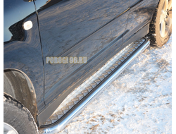 Пороги с накладным листом	d53 для Lexus RX300/RX330/RX350/RX400h (2003-2009)