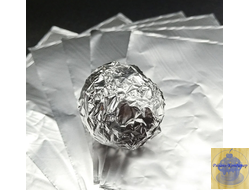 Фольга оберточная для конфет Серебро 10*10 см, 10 шт.