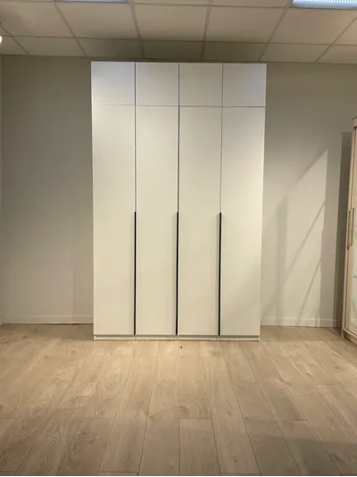 ШК 5 1600 шкаф четырехстворчатый распашной с антресолью Белый текстурный