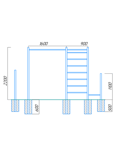 Спортивная площадка Workout W165