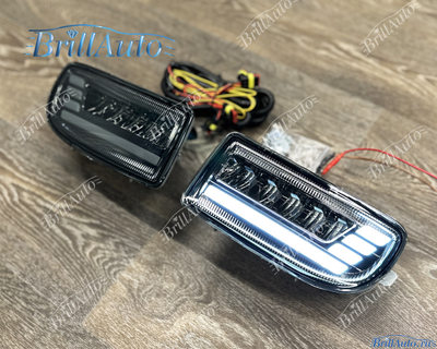Противотуманки Toyota Land Cruiser 100 бегающие LED темные