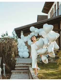 Оформление юбилея в белом стиле № 1453