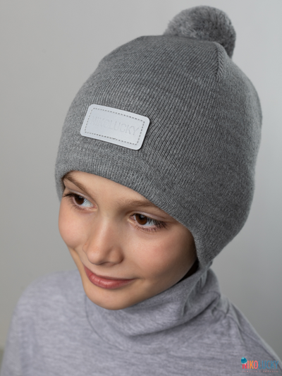 Шапка 24201-02 х/б подклад, серый 52-54