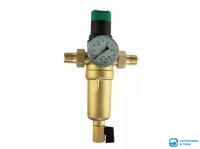 Самопромывной фильтр VIEIR  1/2'' с манометром и регулятором давления латунь