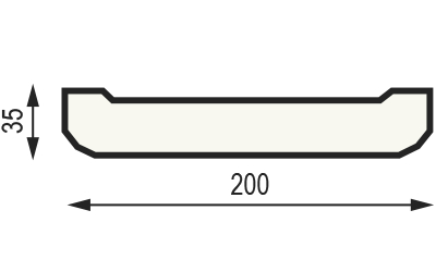 Декоративная доска из полиуретана Country Decor (WOOD LOOK) Д20 (200х35) темная олива