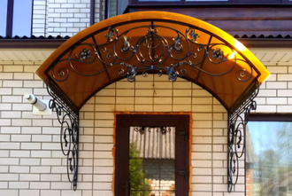 Козырек кованый фото - Арт 03