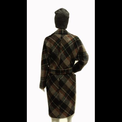 Разноцветное пальто в клетку Arti Moda 120 темное