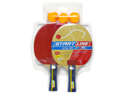 Набор START LINE 2 Ракетки Level 200 + 3 Мяча Club Select в Воронеже