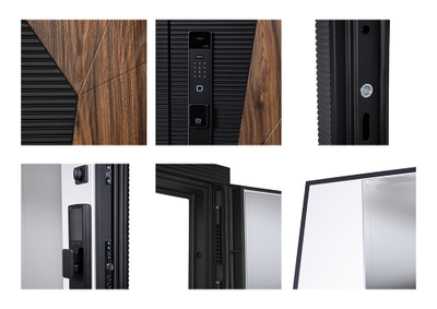 Стальная дверь   Сапсан с зеркалом (биометрический замок Smart lock Y23)