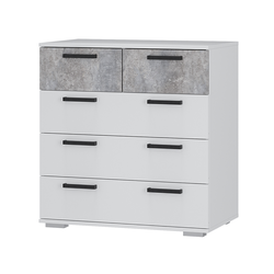 Комод Стандарт-5 NEW Белый/цемент светлый, Ш800хГ460хВ829