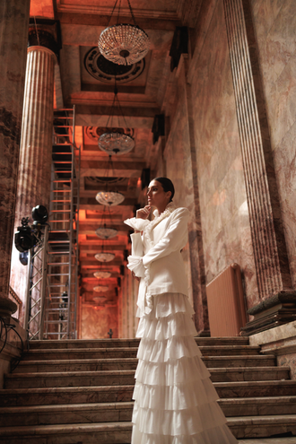 Образ жакет с жемчугом